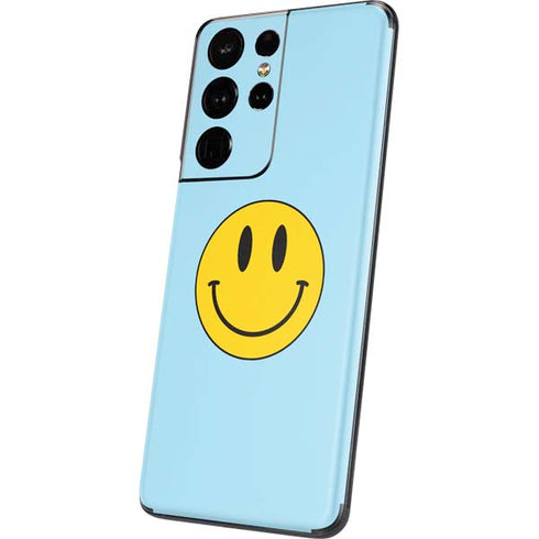 Blue Happy Face Galaxy S21 Ultra 5G Skin